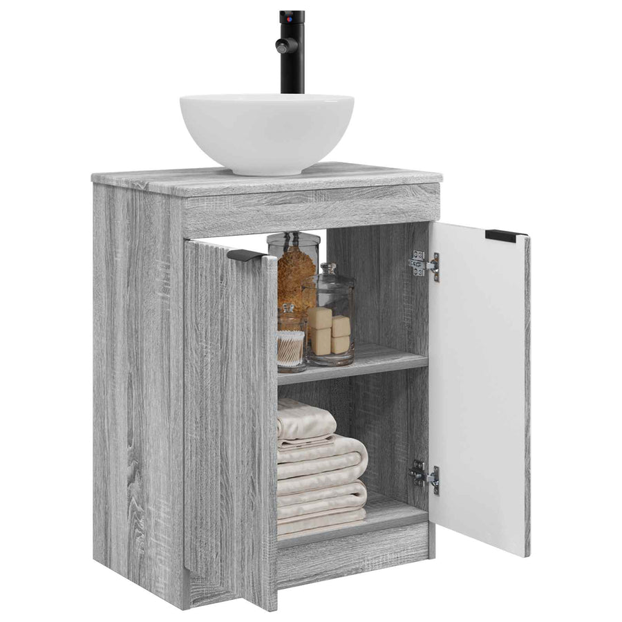 Badkamermeubel met Wasbak Grijs Sonoma 54 x 35 x 83 cm
