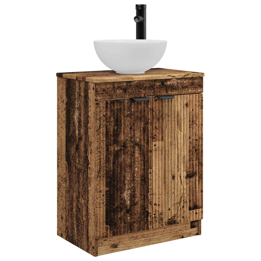 Badkamermeubel met Wasbak Oud hout 54 x 35 x 83 cm Bewerkt hout