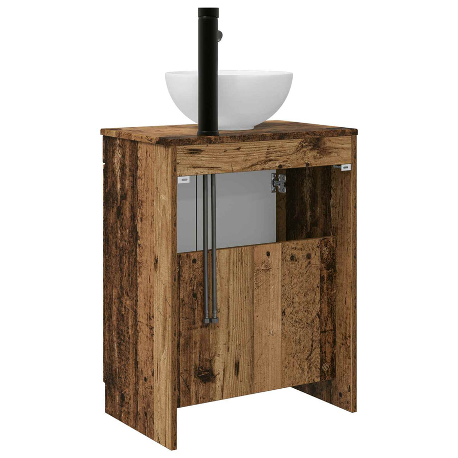 Badkamermeubel met Wasbak Oud hout 54 x 35 x 83 cm Bewerkt hout
