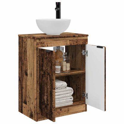 Badkamermeubel met Wasbak Oud hout 54 x 35 x 83 cm Bewerkt hout