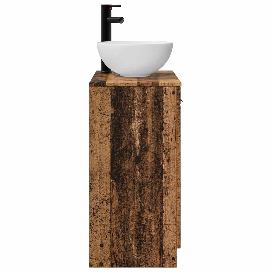 Badkamermeubel met Wasbak Oud hout 54 x 35 x 83 cm Bewerkt hout