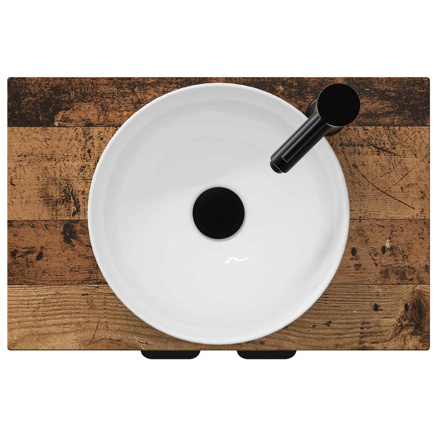Badkamermeubel met Wasbak Oud hout 54 x 35 x 83 cm Bewerkt hout