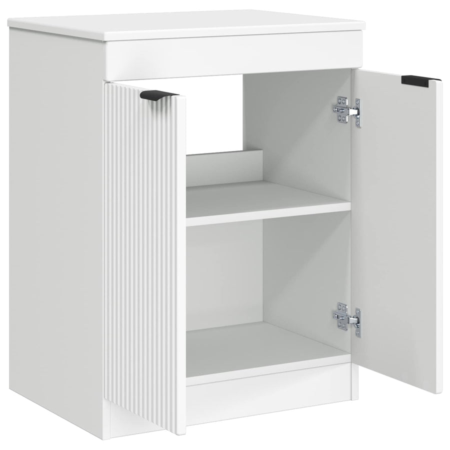 Badkamerkast Wit 54 x 41 x 70 cm Bewerkt hout