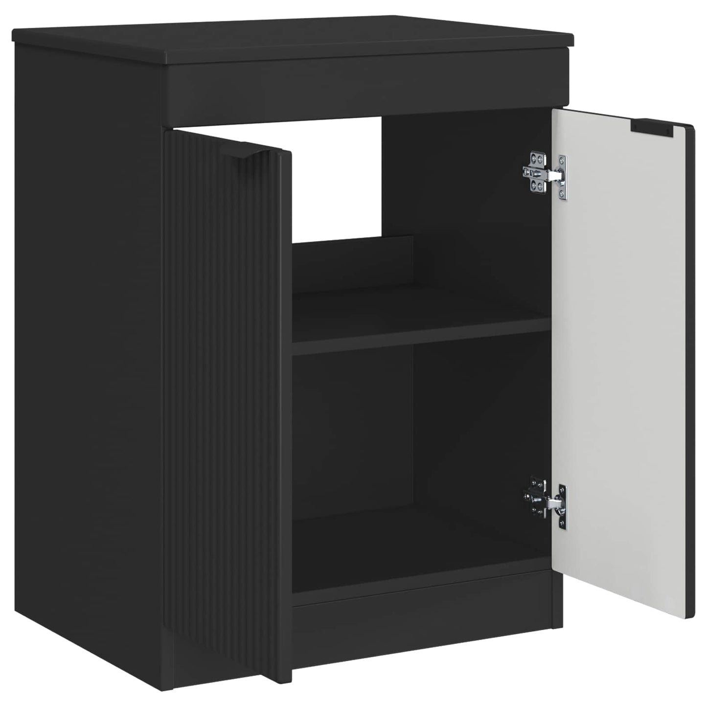 Badkamerkast Zwart 54 x 41 x 70 cm Bewerkt hout