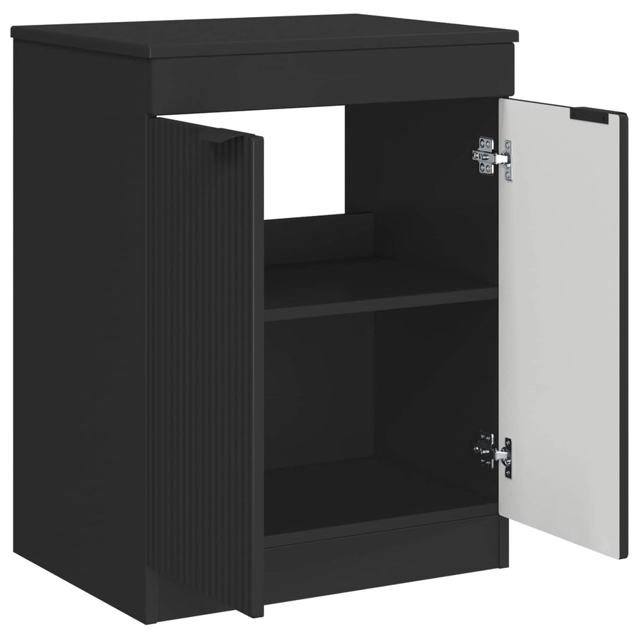 Badkamerkast Zwart 54 x 41 x 70 cm Bewerkt hout