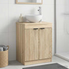 Badkamerkast 54x41x70 cm sonoma eiken bewerkt hout