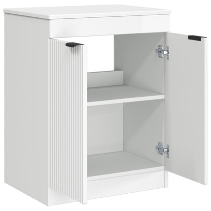 Badkamerkast Hoogglans Wit 54 x 41 x 70 cm Bewerkt hout