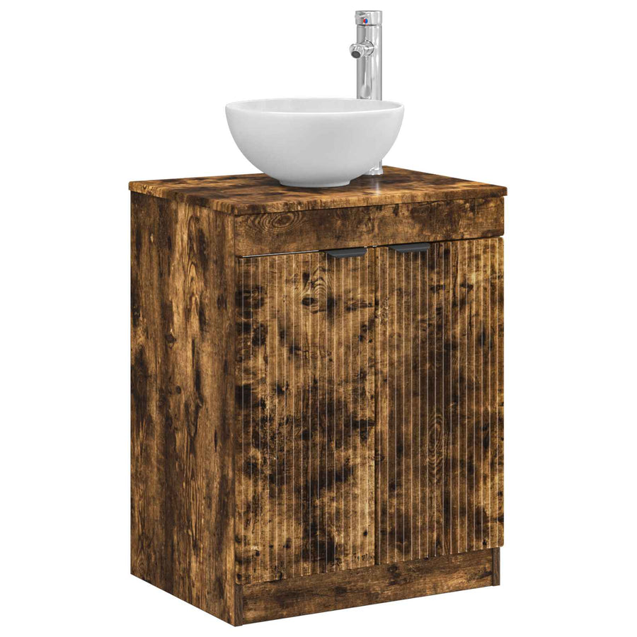 Badkamerkast Gerookt eiken 54 x 41 x 70 cm Bewerkt hout