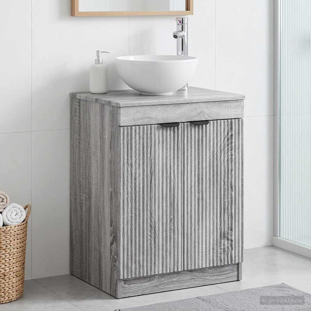 Badkamerkast Grijs Sonoma 54 x 41 x 70 cm Bewerkt hout