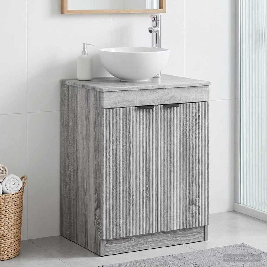 Badkamerkast Grijs Sonoma 54 x 41 x 70 cm Bewerkt hout