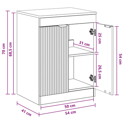 Badkamerkast Grijs Sonoma 54 x 41 x 70 cm Bewerkt hout