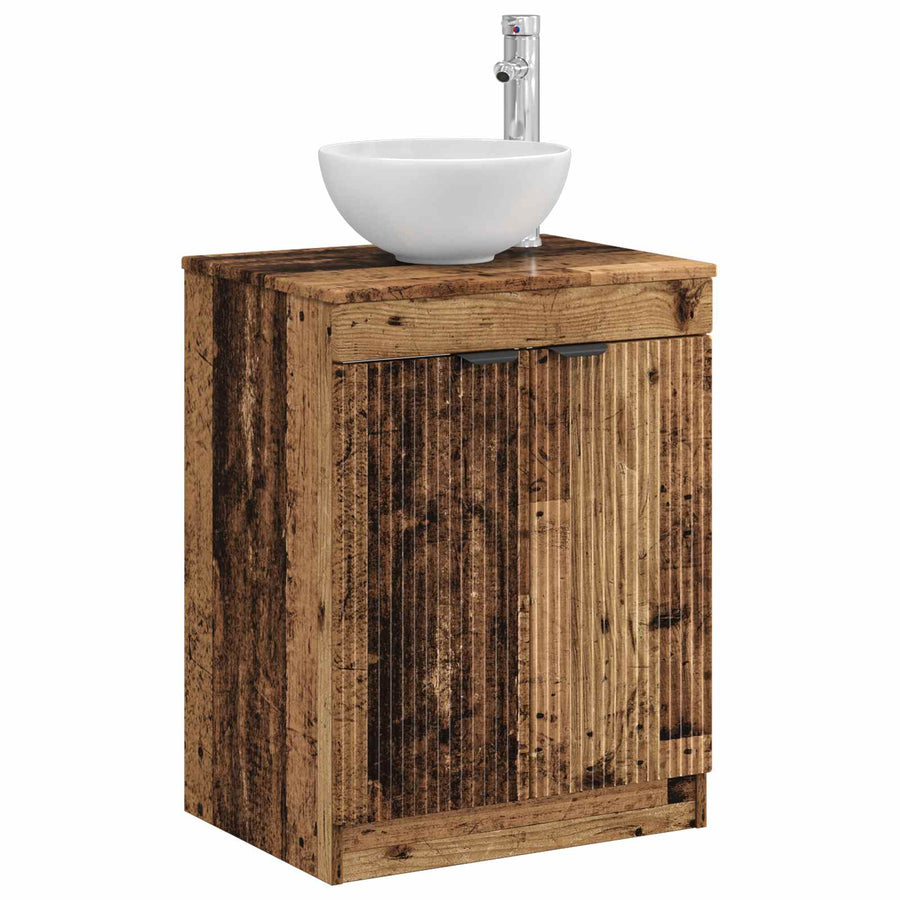 Badkamerkast Oud hout 54 x 41 x 70 cm Bewerkt hout