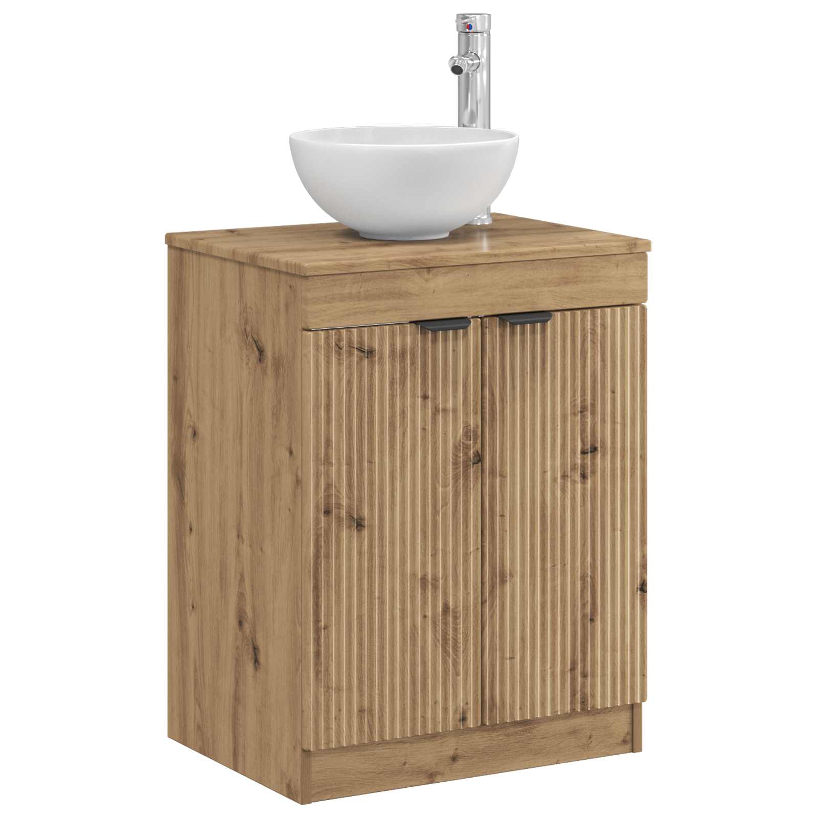 Badkamerkast Artisanaal eiken 54 x 41 x 70 cm Bewerkt hout