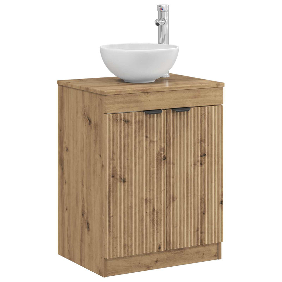 Badkamerkast Artisanaal eiken 54 x 41 x 70 cm Bewerkt hout