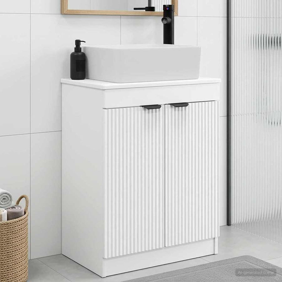 Badkamermeubel met Wasbak Wit 54 x 35 x 83 cm Bewerkt hout