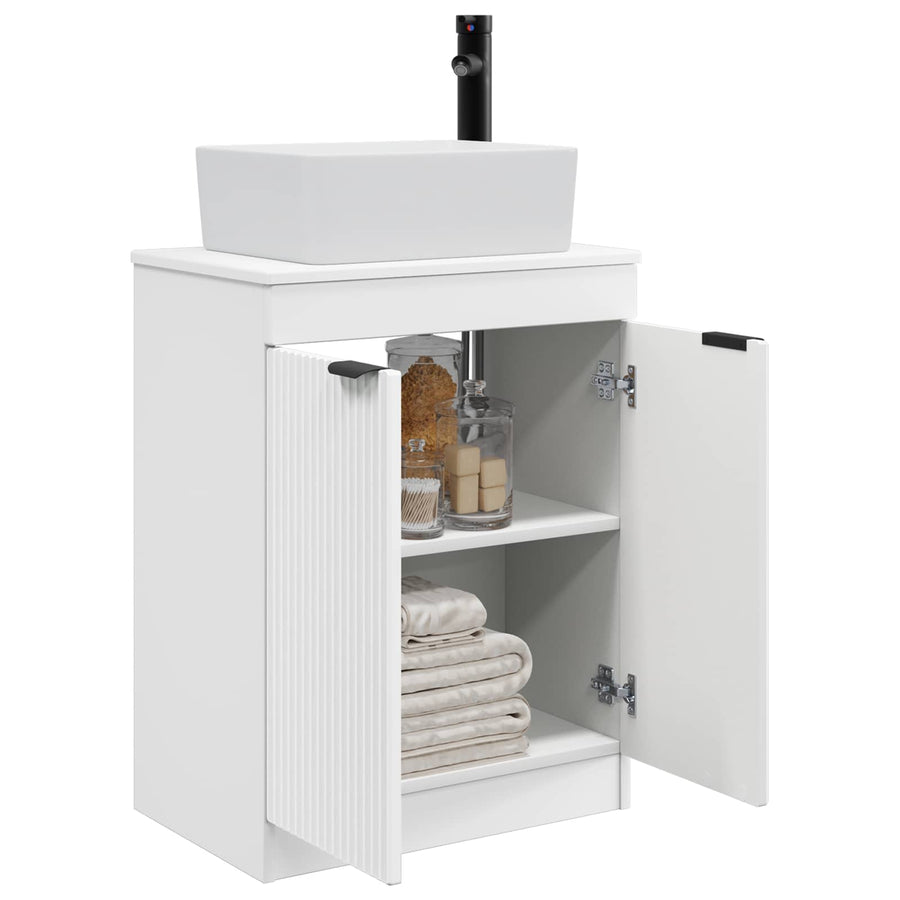 Badkamermeubel met Wasbak Wit 54 x 35 x 83 cm Bewerkt hout