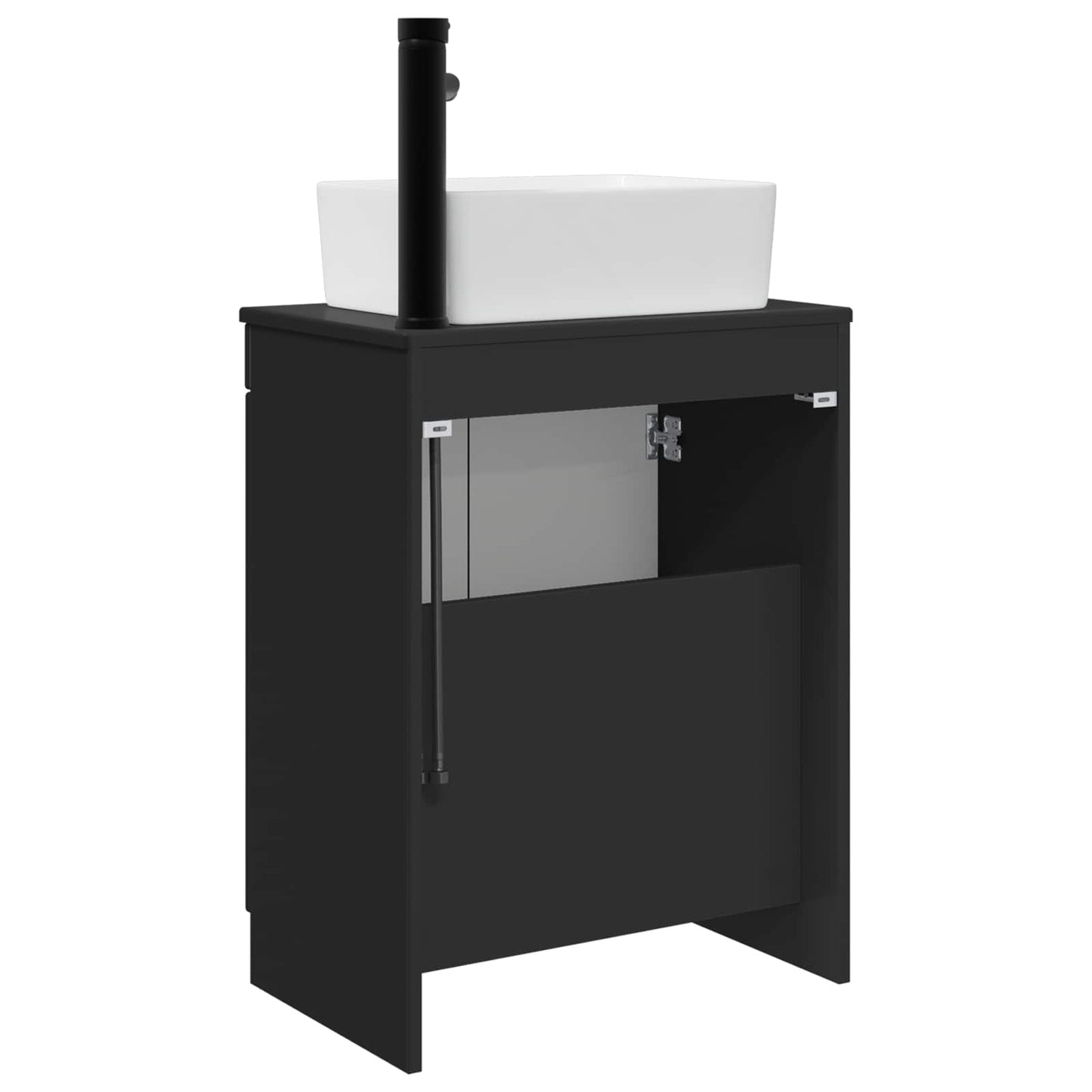 Badkamermeubel met Wasbak Zwart 54 x 35 x 83 cm Bewerkt hout