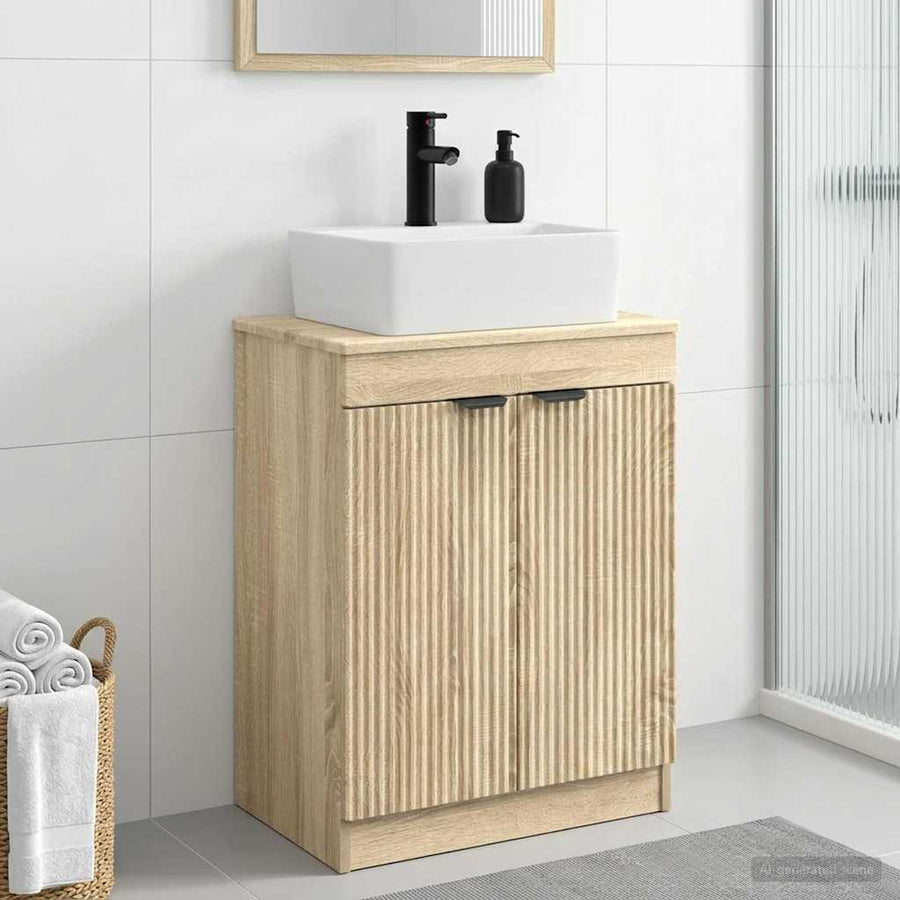 Badkamermeubel met Wasbak Sonoma Eiken 54 x 35 x 83 cm