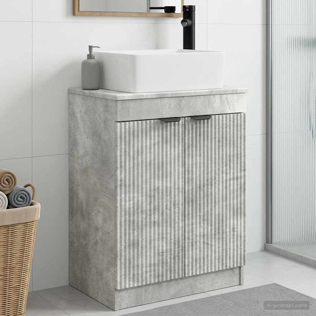 Badkamermeubel met Wasbak Betongrijs 54 x 35 x 83 cm