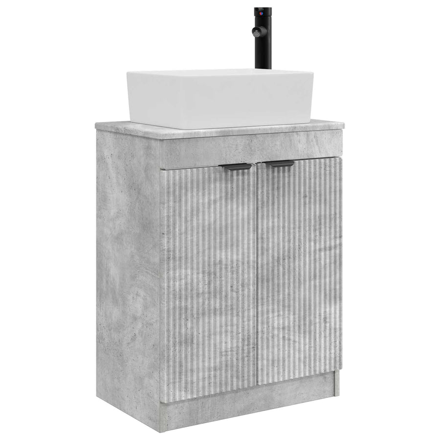 Badkamermeubel met Wasbak Betongrijs 54 x 35 x 83 cm