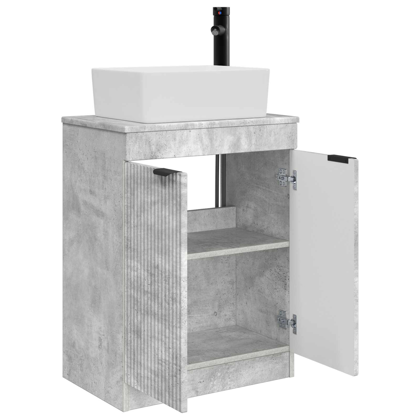 Badkamermeubel met Wasbak Betongrijs 54 x 35 x 83 cm