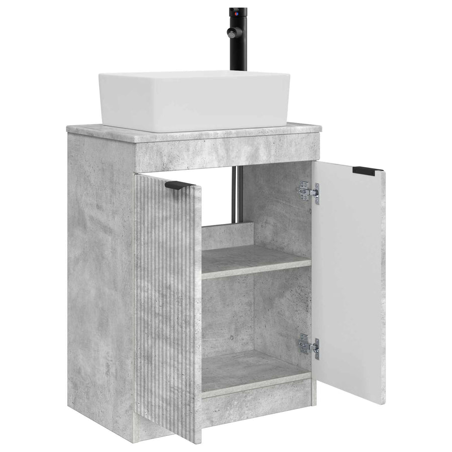 Badkamermeubel met Wasbak Betongrijs 54 x 35 x 83 cm