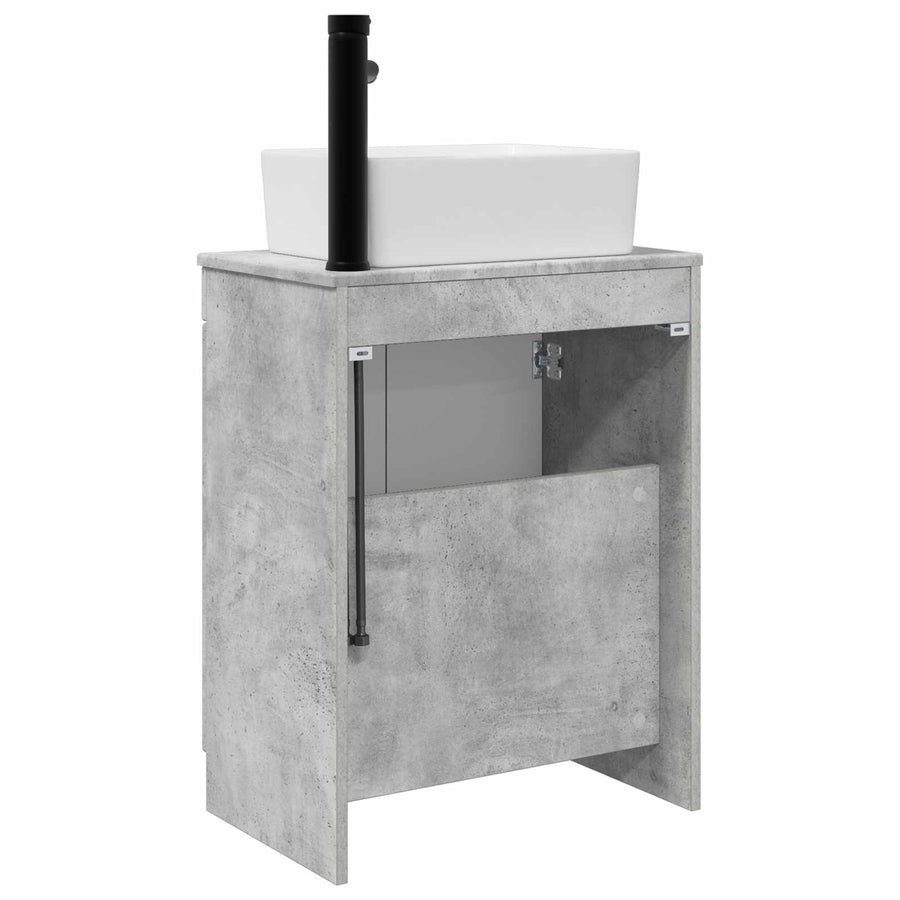 Badkamermeubel met Wasbak Betongrijs 54 x 35 x 83 cm
