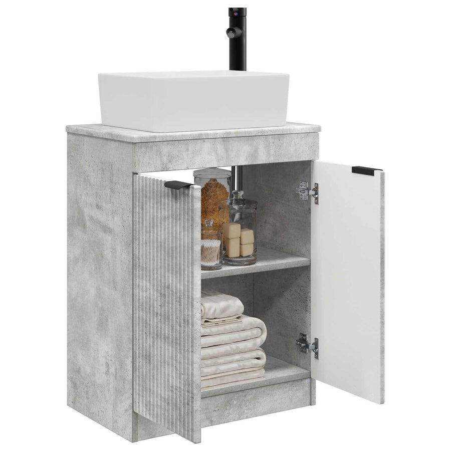 Badkamermeubel met Wasbak Betongrijs 54 x 35 x 83 cm