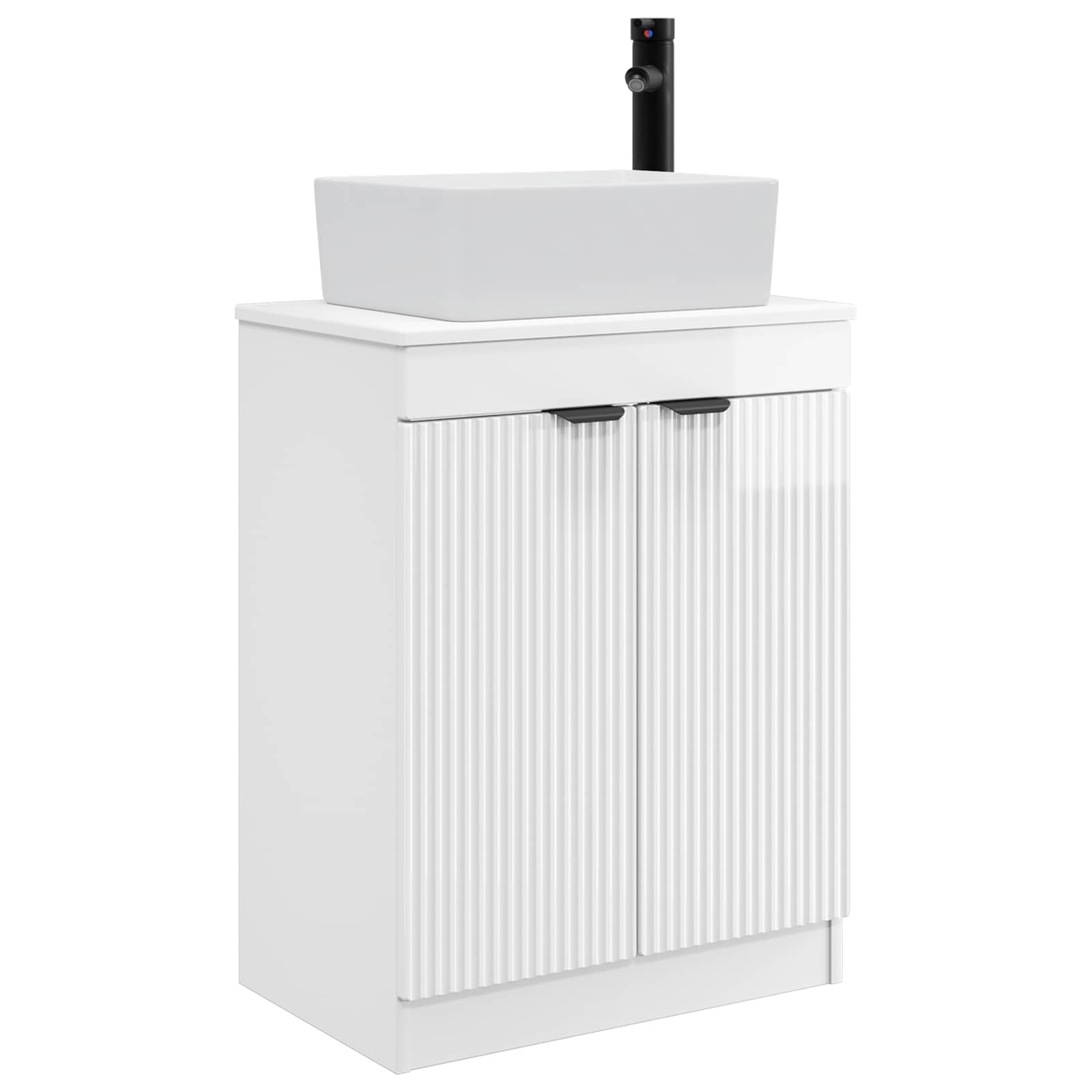 Badkamermeubel met Wasbak Hoogglans Wit 54 x 35 x 83 cm