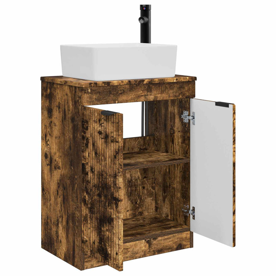 Badkamermeubel met Wasbak Gerookt eiken 54 x 35 x 83 cm
