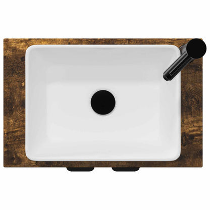 Badkamermeubel met Wasbak Gerookt eiken 54 x 35 x 83 cm