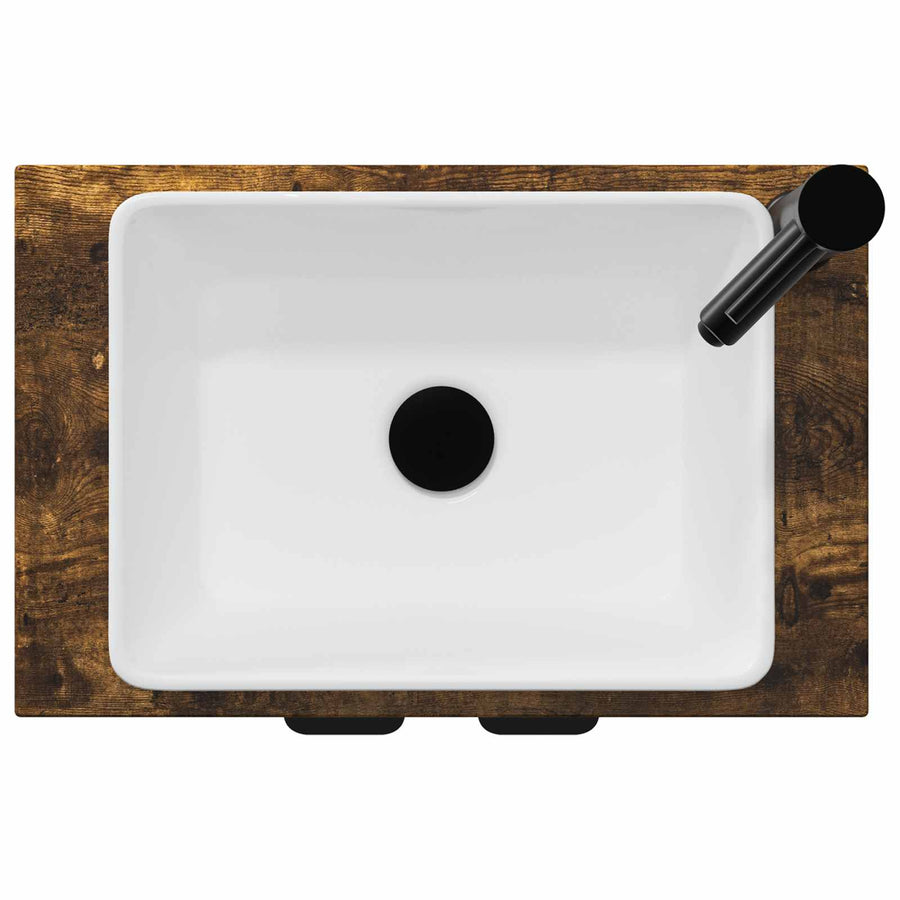 Badkamermeubel met Wasbak Gerookt eiken 54 x 35 x 83 cm