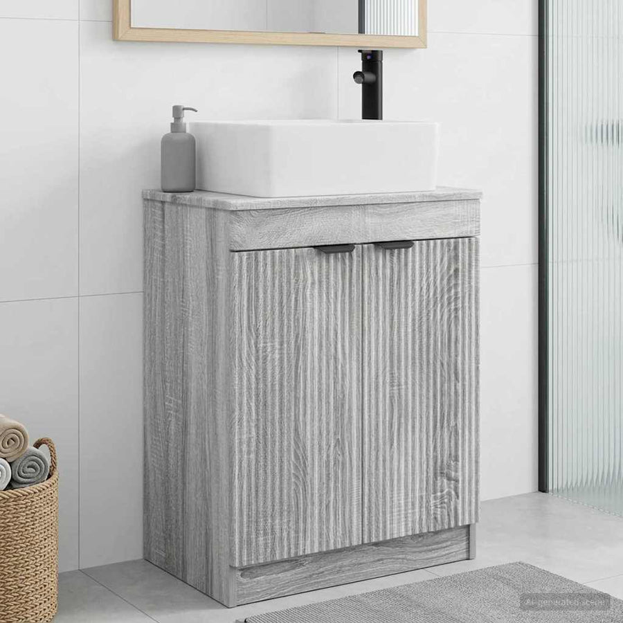 Badkamermeubel met Wasbak Grijs Sonoma 54 x 35 x 83 cm