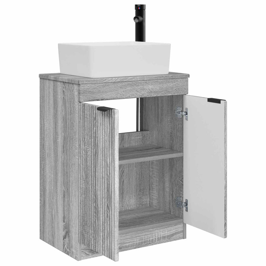 Badkamermeubel met Wasbak Grijs Sonoma 54 x 35 x 83 cm