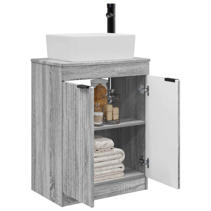 Badkamermeubel met Wasbak Grijs Sonoma 54 x 35 x 83 cm