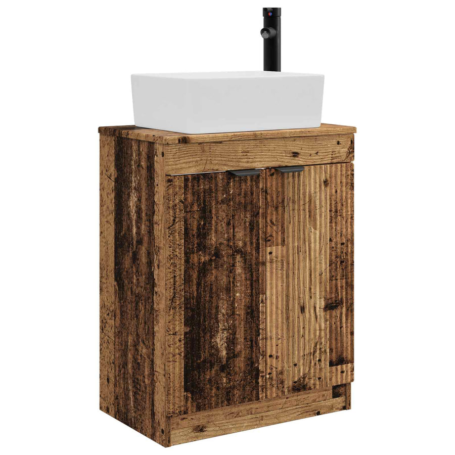 Badkamermeubel met Wasbak Oud hout 54 x 35 x 83 cm Bewerkt hout