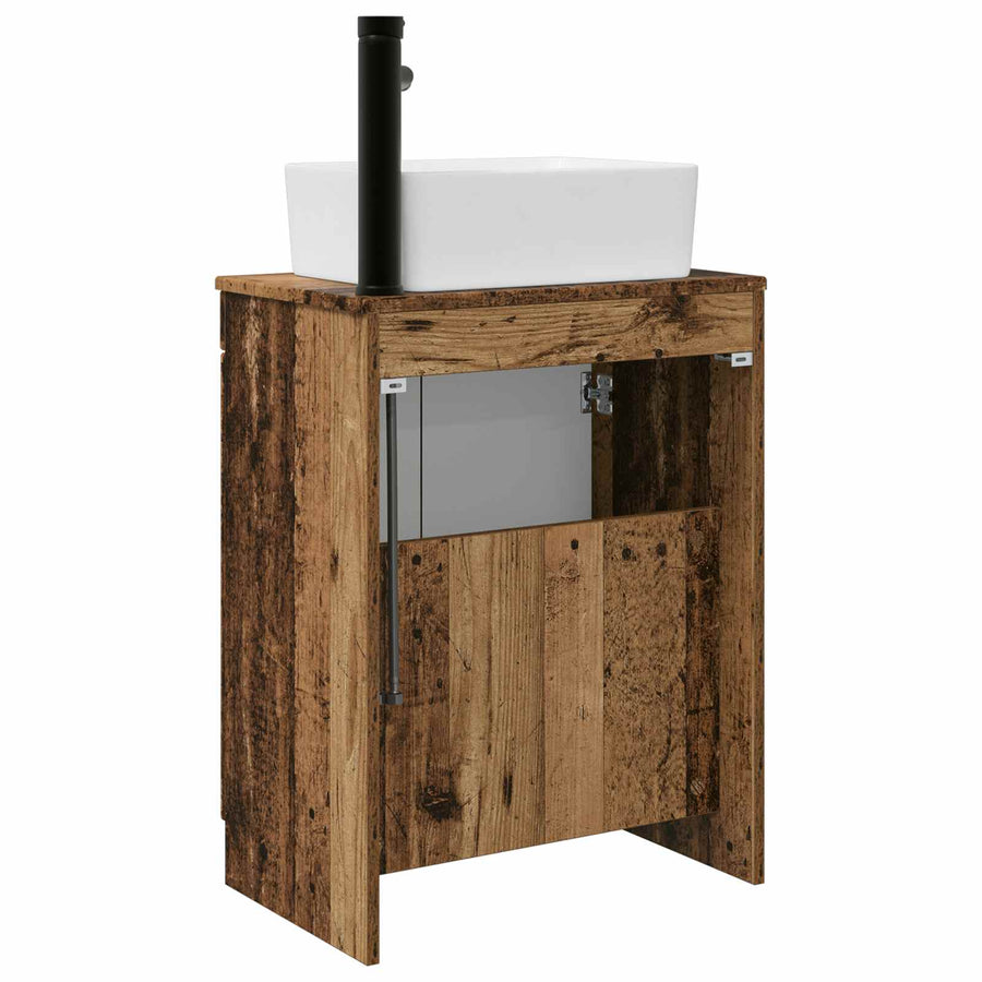Badkamermeubel met Wasbak Oud hout 54 x 35 x 83 cm Bewerkt hout