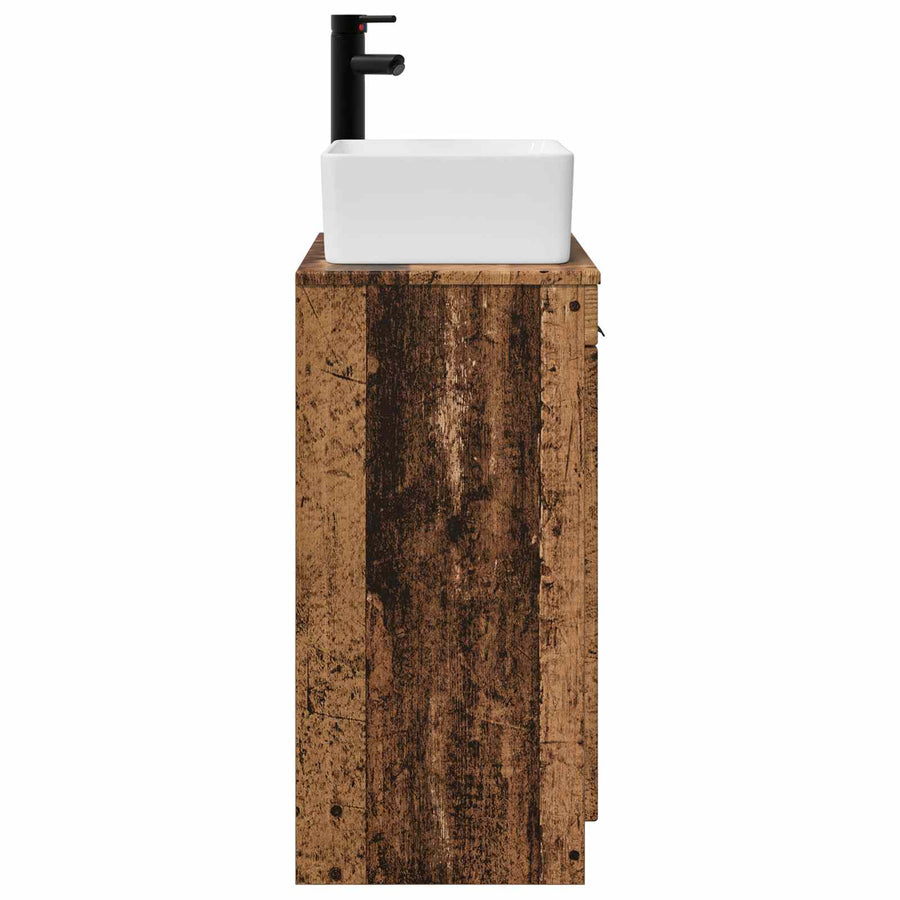 Badkamermeubel met Wasbak Oud hout 54 x 35 x 83 cm Bewerkt hout