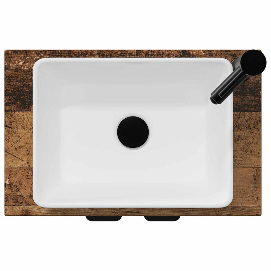 Badkamermeubel met Wasbak Oud hout 54 x 35 x 83 cm Bewerkt hout
