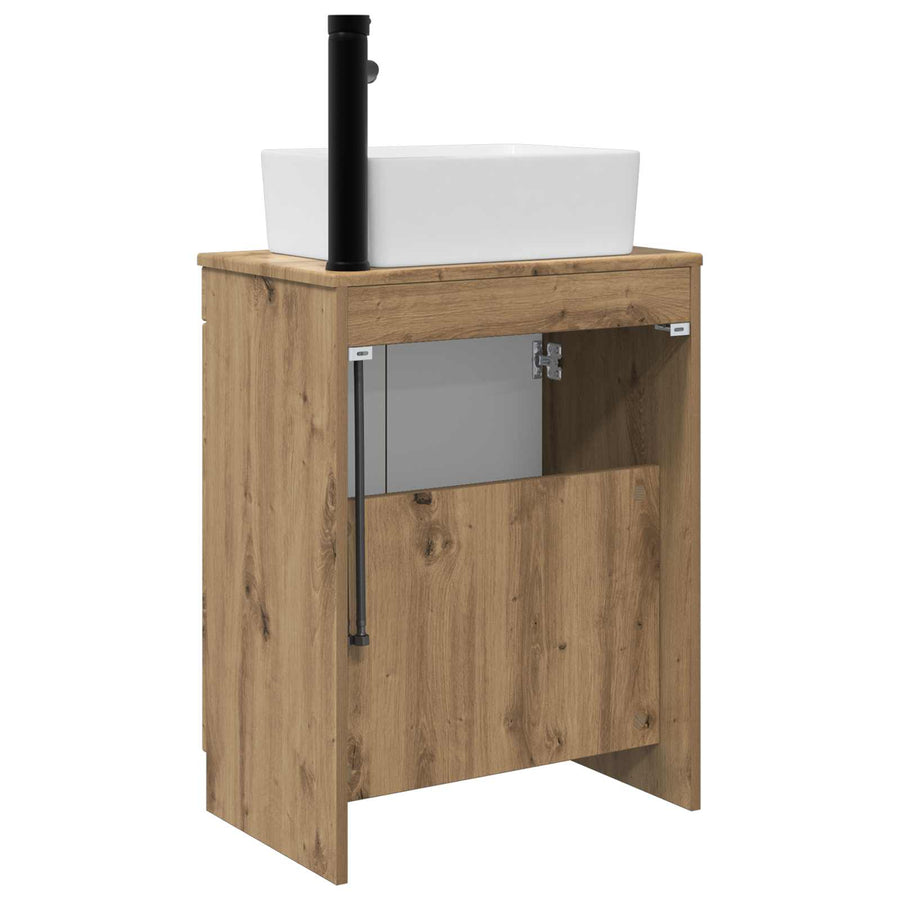 Badkamermeubel met Wasbak Artisanaal eiken 54 x 35 x 83 cm