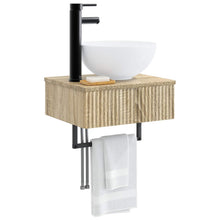 Wandgemonteerde Wastafel Sonoma Eiken 40 x 35 x 39 cm