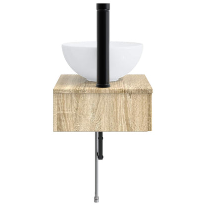 Wandgemonteerde Wastafel Sonoma Eiken 40 x 35 x 39 cm