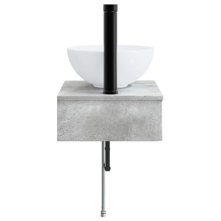 Wandgemonteerde Wastafel Betongrijs 40 x 35 x 39 cm