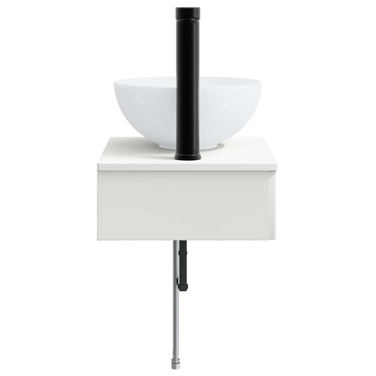 Wandgemonteerde Wastafel Hoogglans Wit 40 x 35 x 39 cm