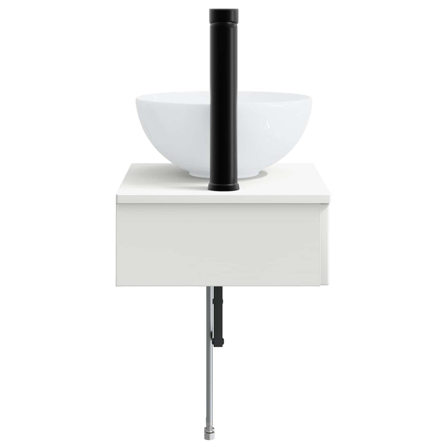 Wandgemonteerde Wastafel Hoogglans Wit 40 x 35 x 39 cm