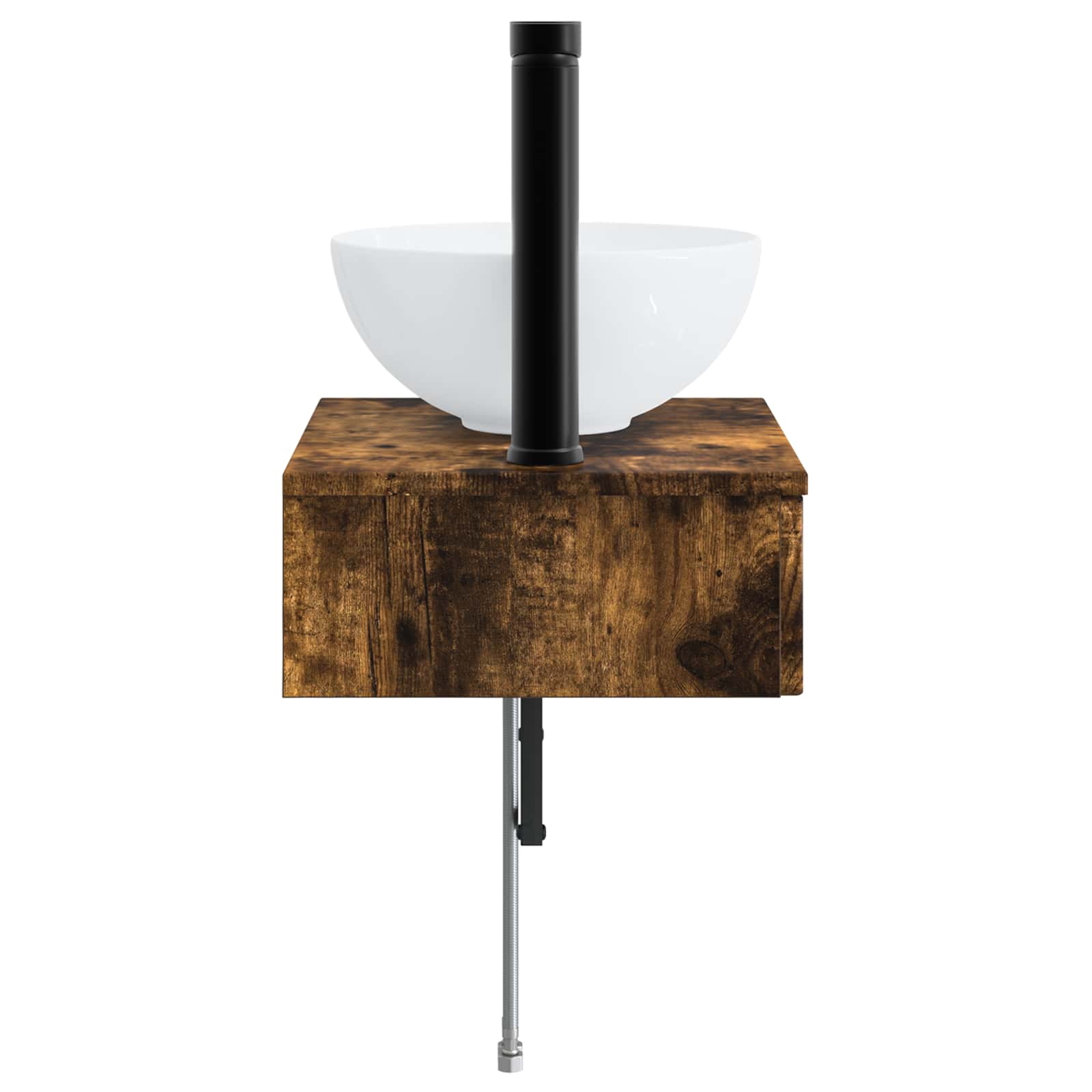 Wandgemonteerde Wastafel Gerookt eiken 40 x 35 x 39 cm