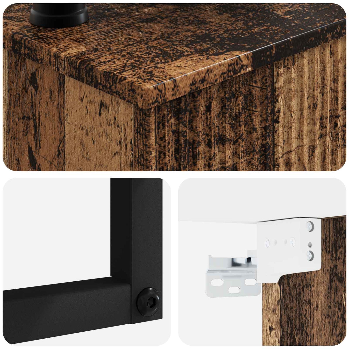 Wandgemonteerde Wastafel Oud hout 40 x 35 x 39 cm Bewerkt hout
