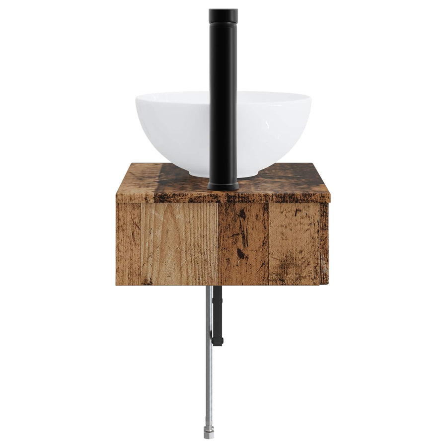 Wandgemonteerde Wastafel Oud hout 40 x 35 x 39 cm Bewerkt hout