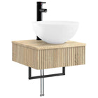 Wastafel 40x41x40,5 cm bewerkt hout sonoma eiken