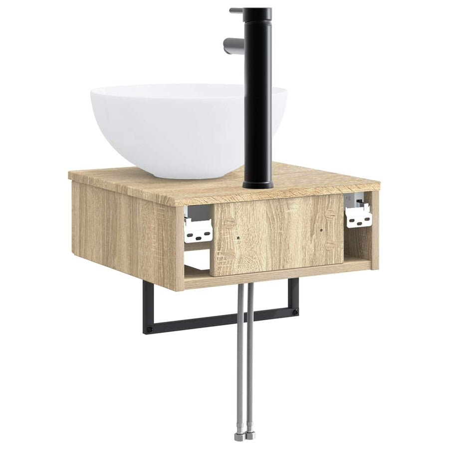 Wandgemonteerde Wastafel Sonoma Eiken 40 x 41 x 40,5 cm